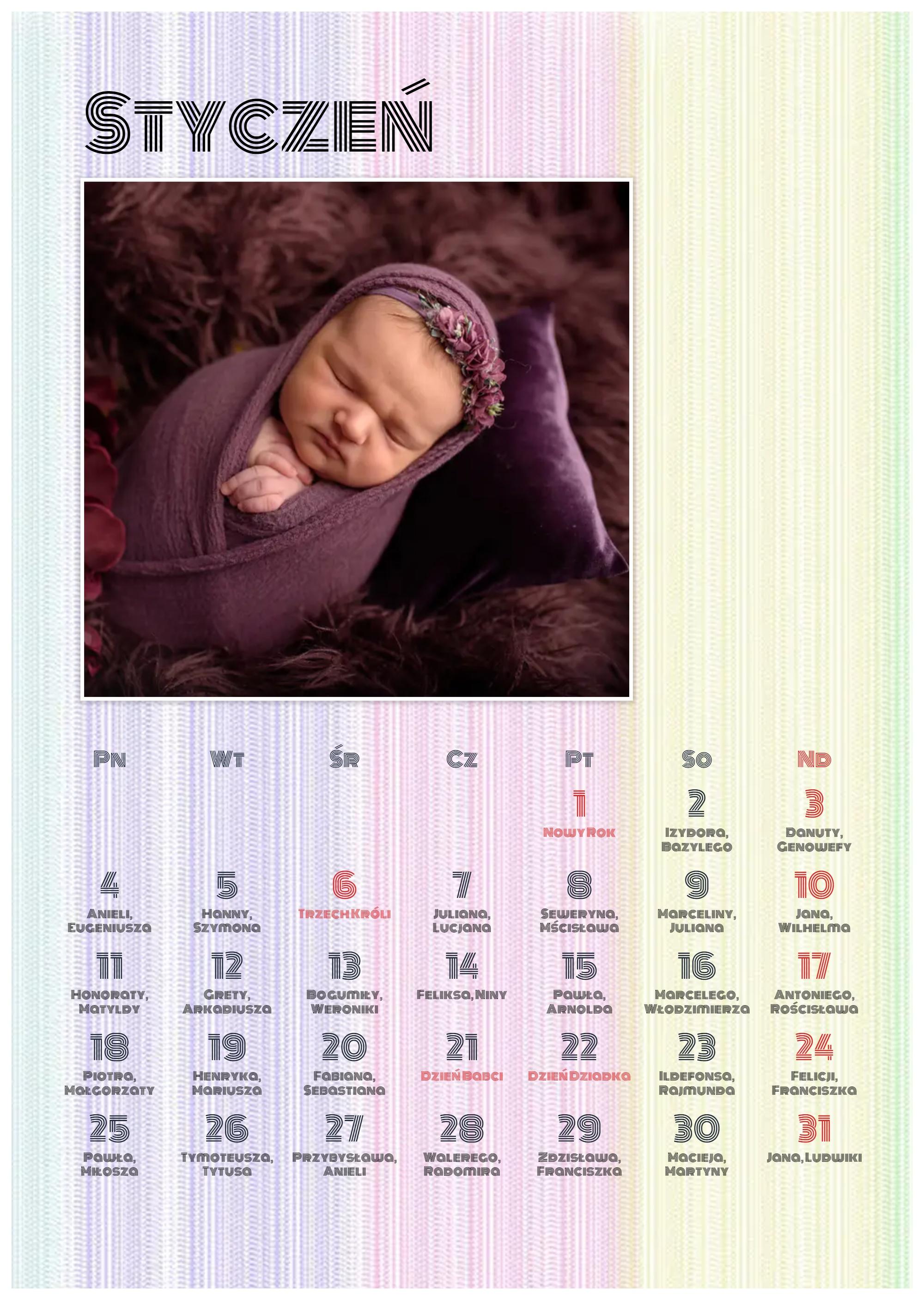 Photo calendar Kids