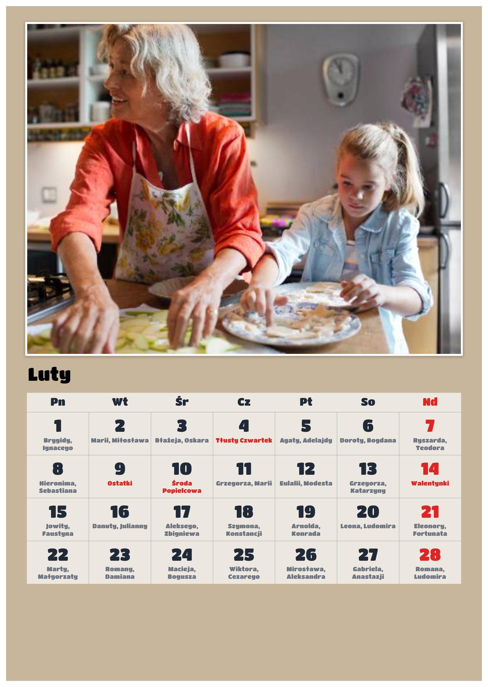 Photo calendar Grandmother’s Day