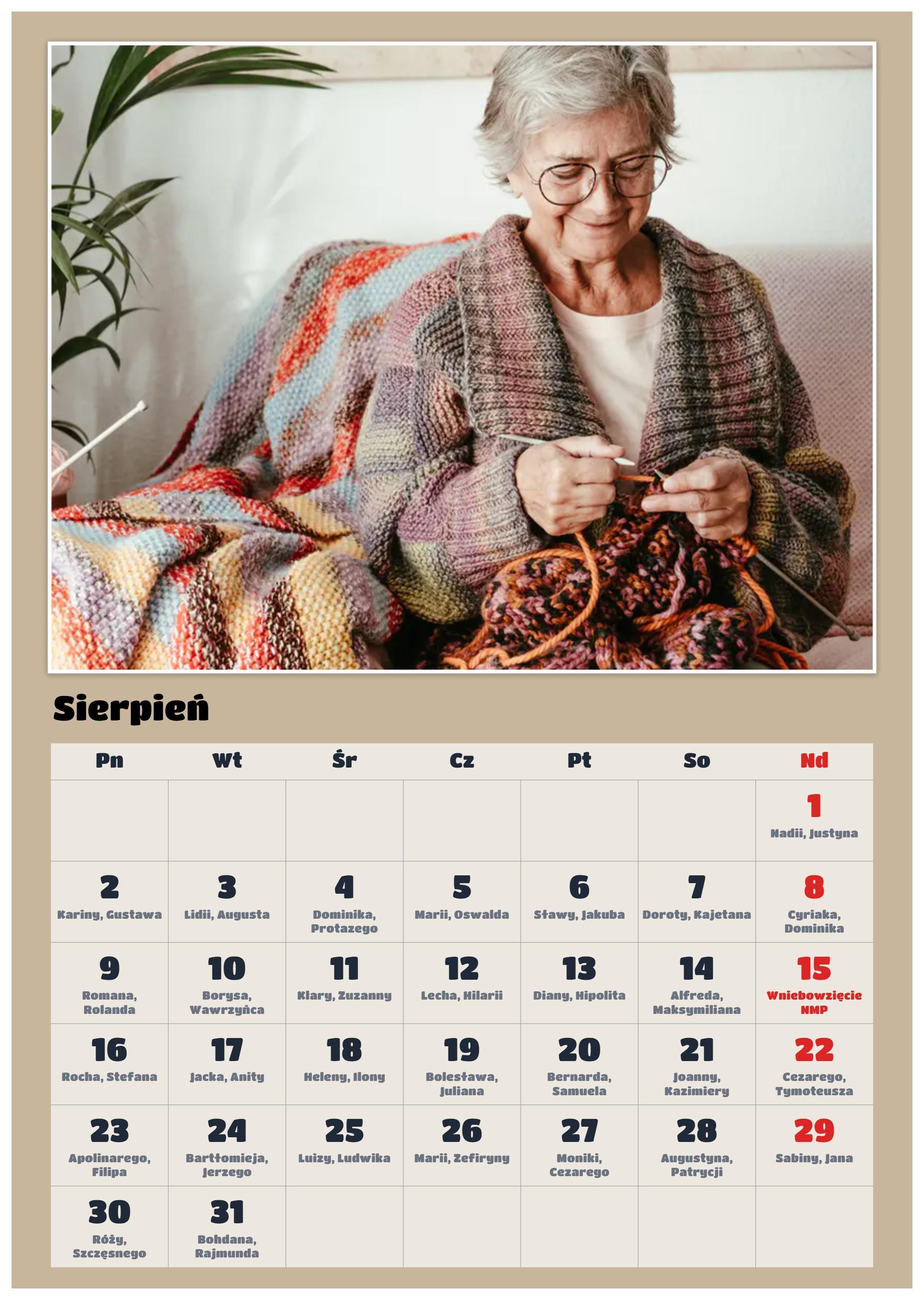 Photo calendar Grandmother’s Day