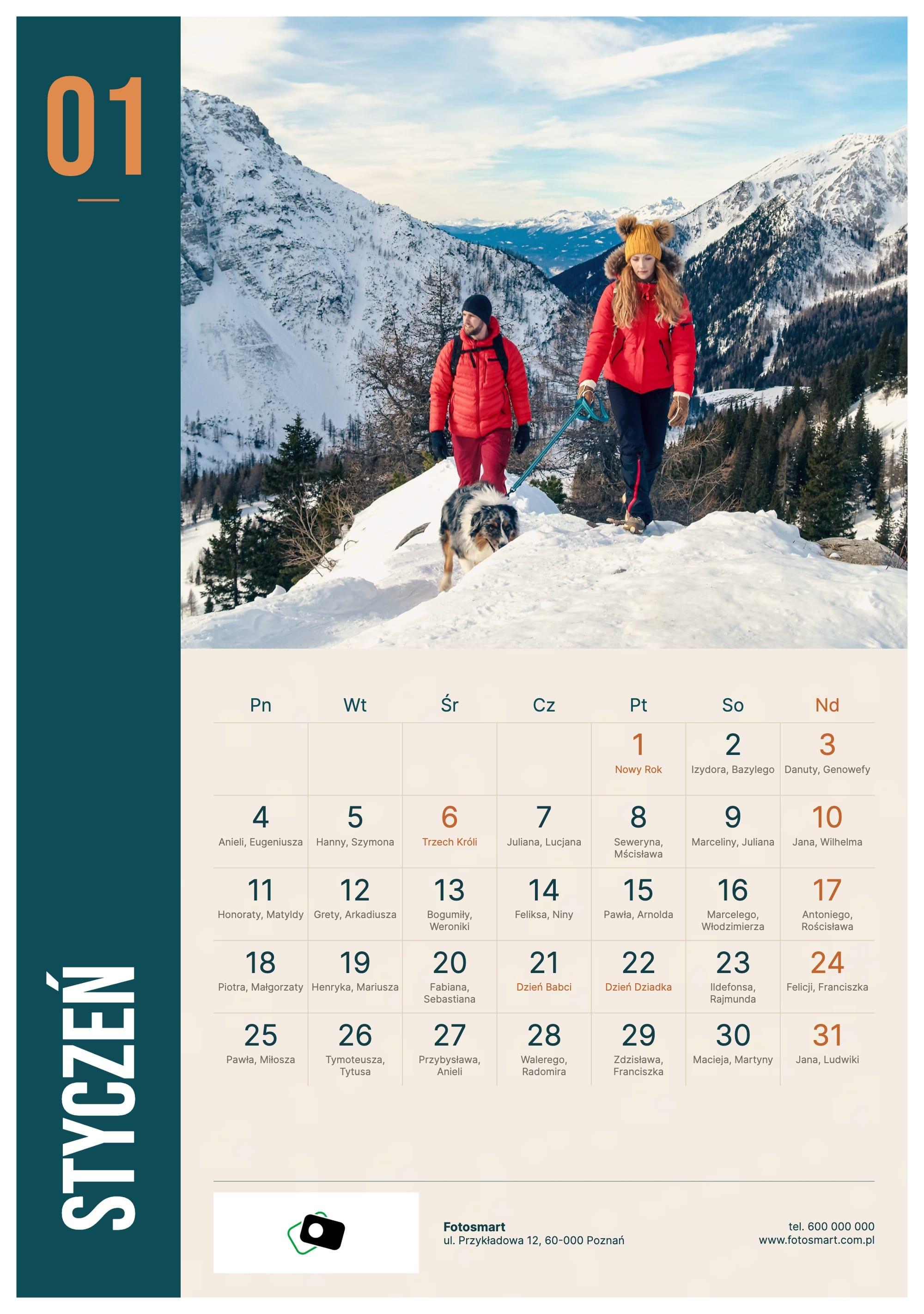 Photo calendar Business Side Panel