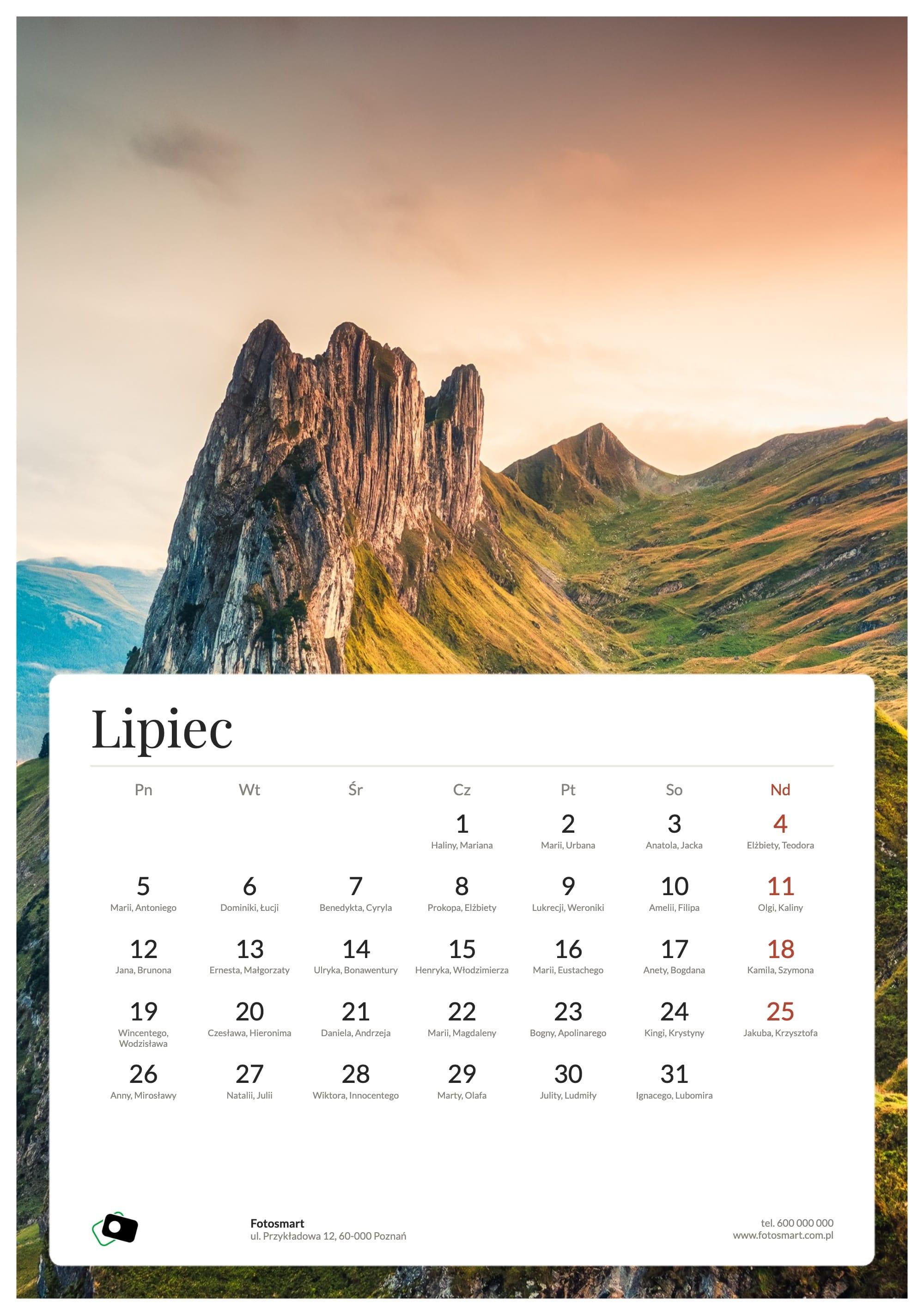 Photo calendar Business Full Frame