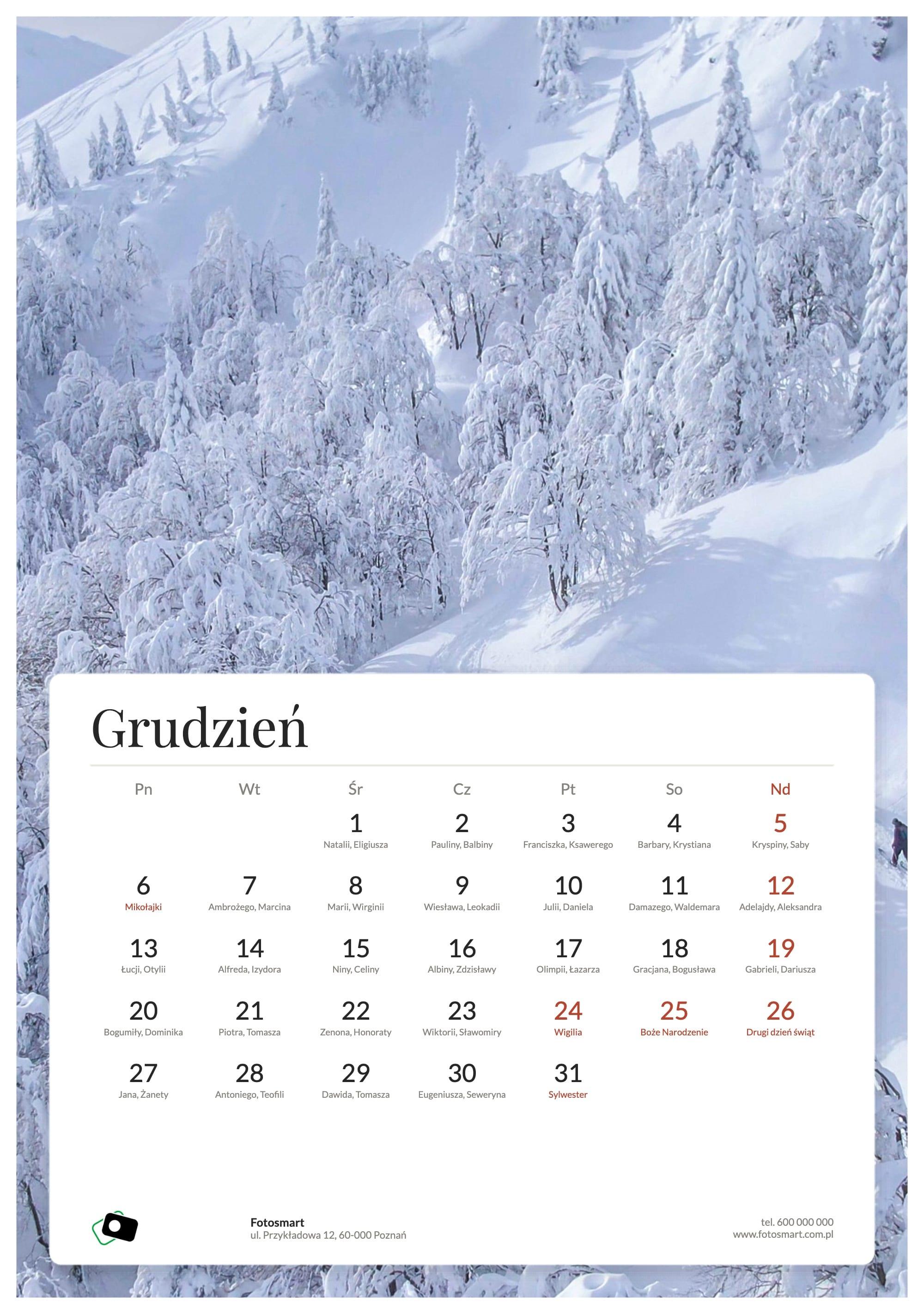 Photo calendar Business Full Frame