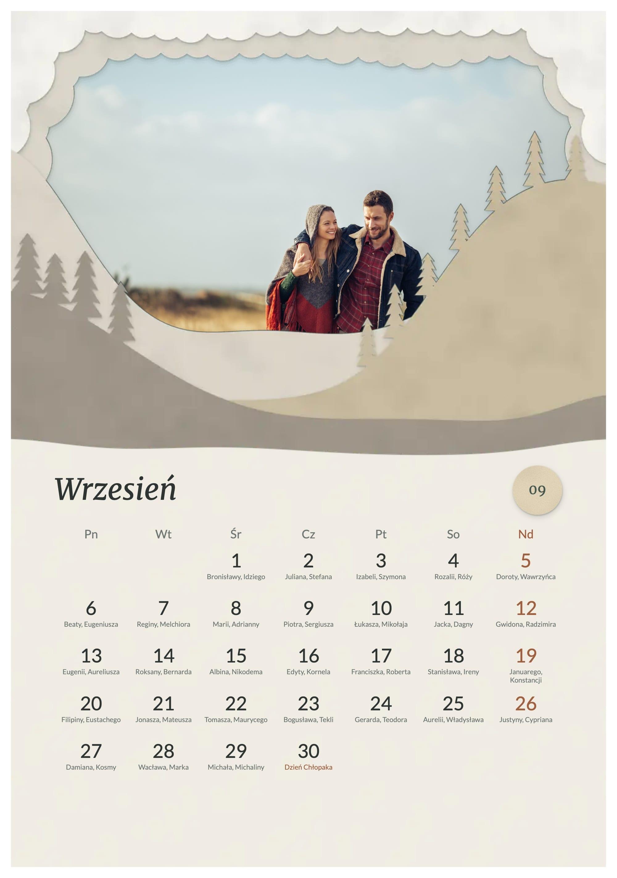 Photo calendar Paper Layers