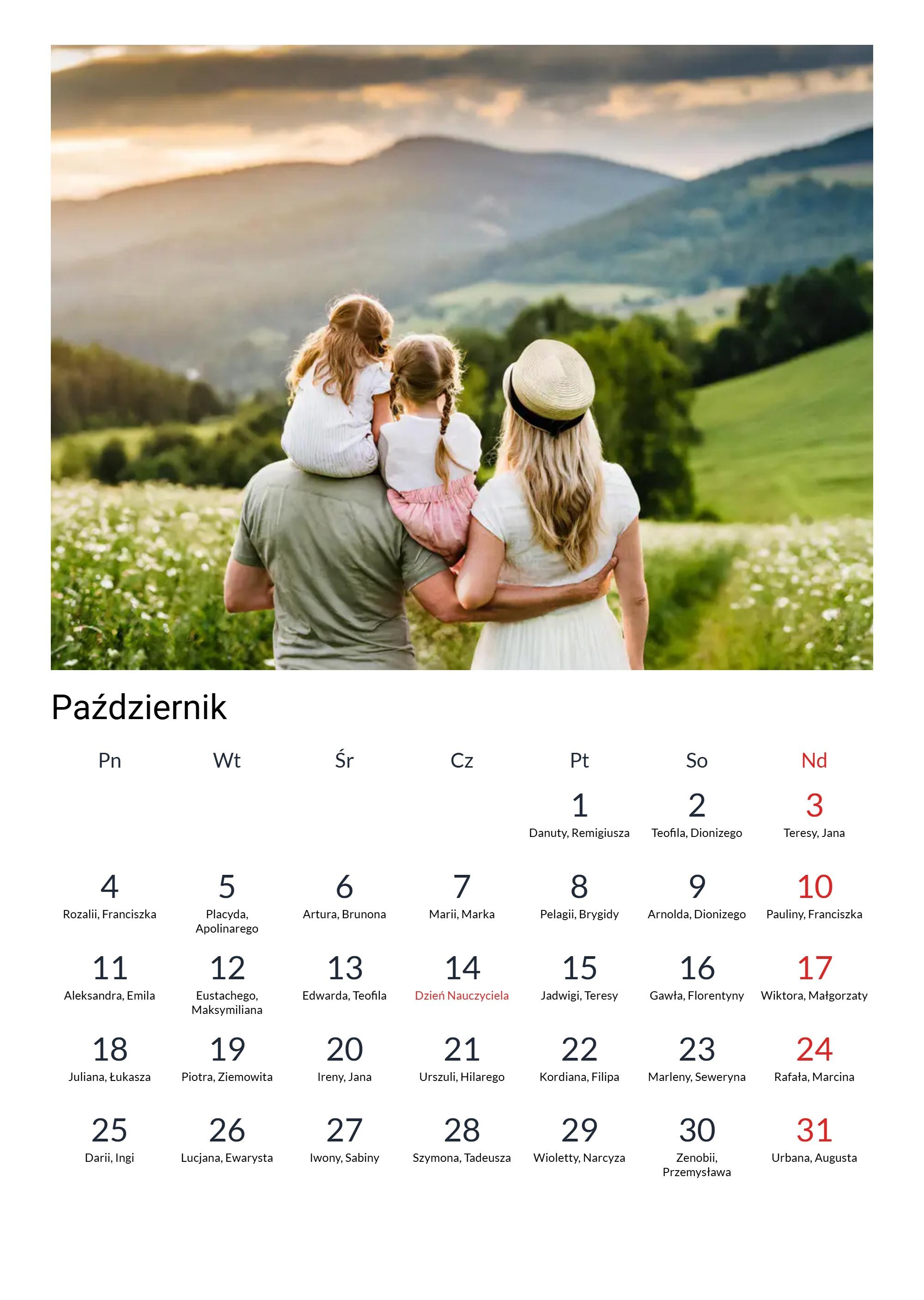 Fotokalendarz Biały