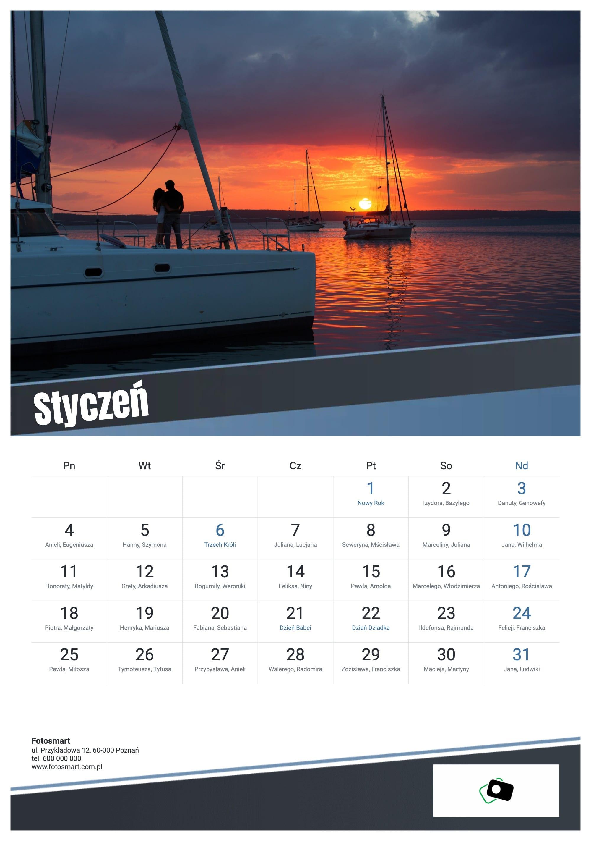 Photo calendar Business Diagonal