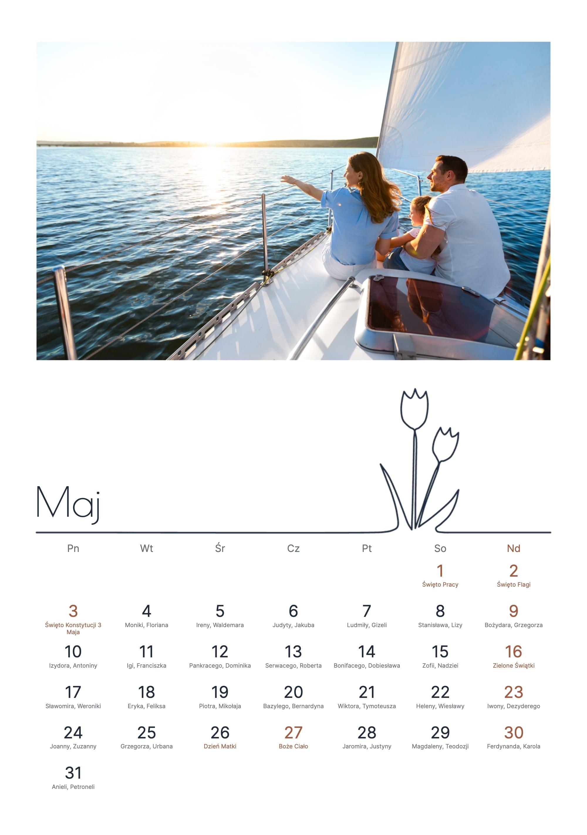 Photo calendar One Line