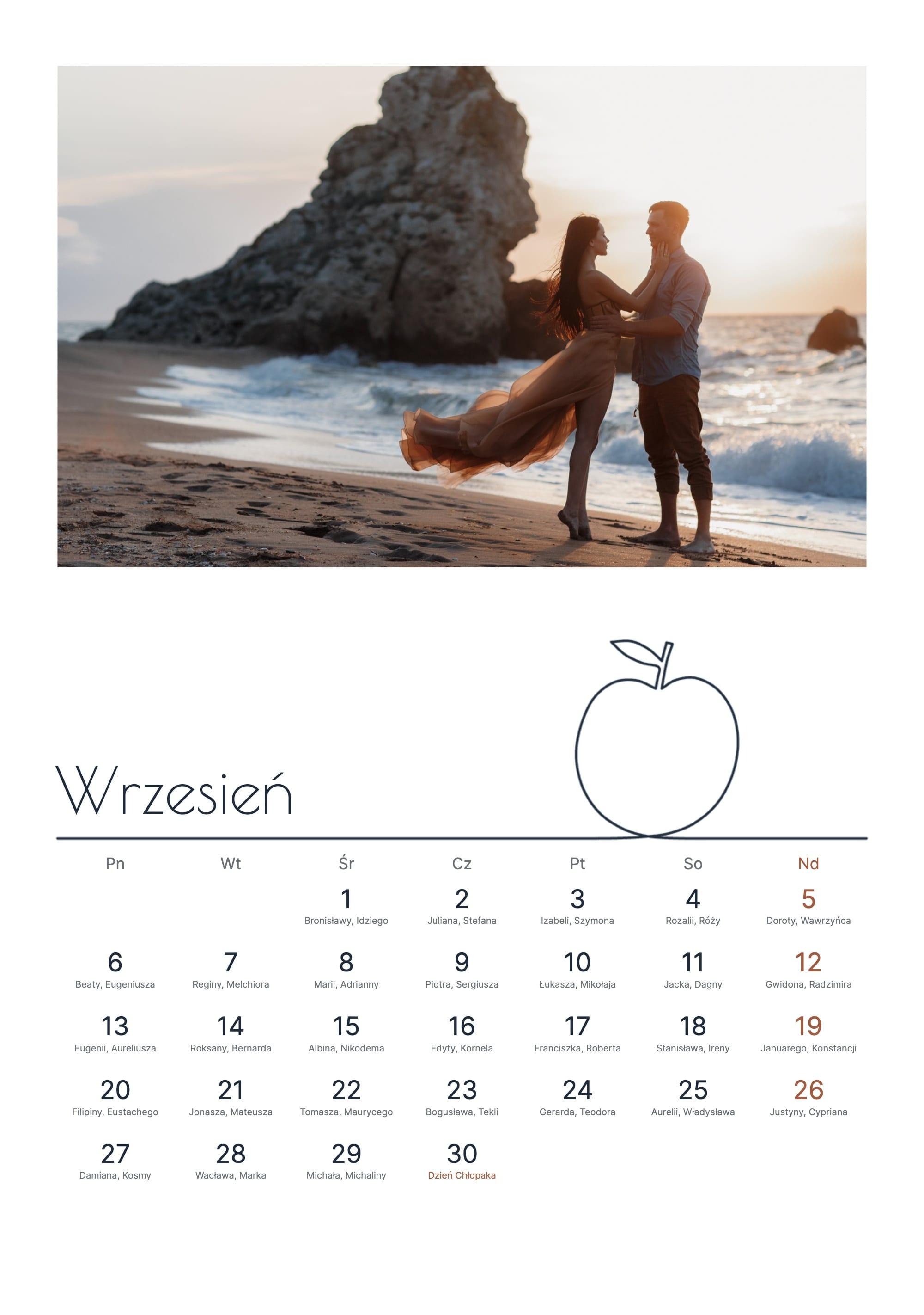 Photo calendar One Line