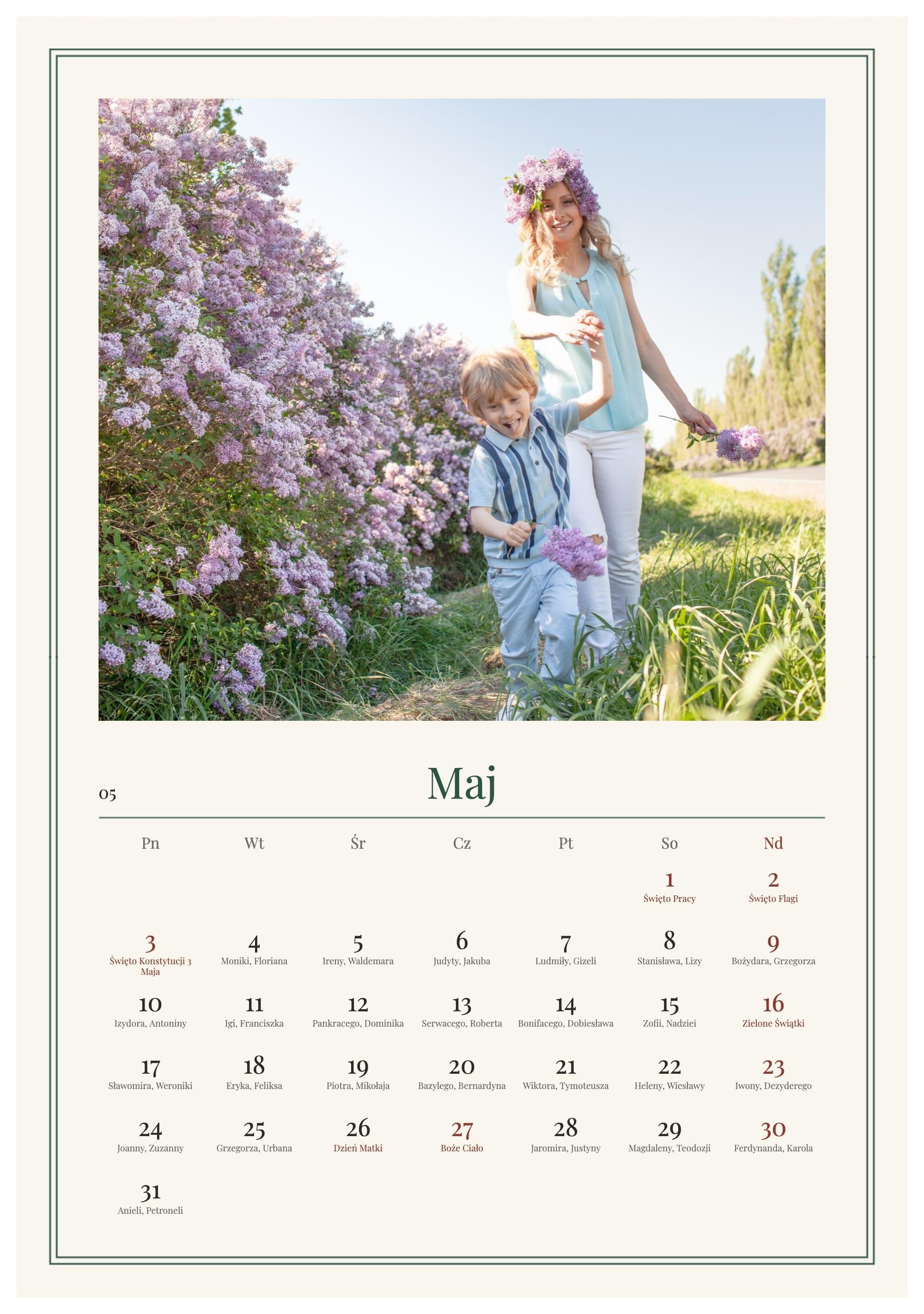 Photo calendar Classic Frame