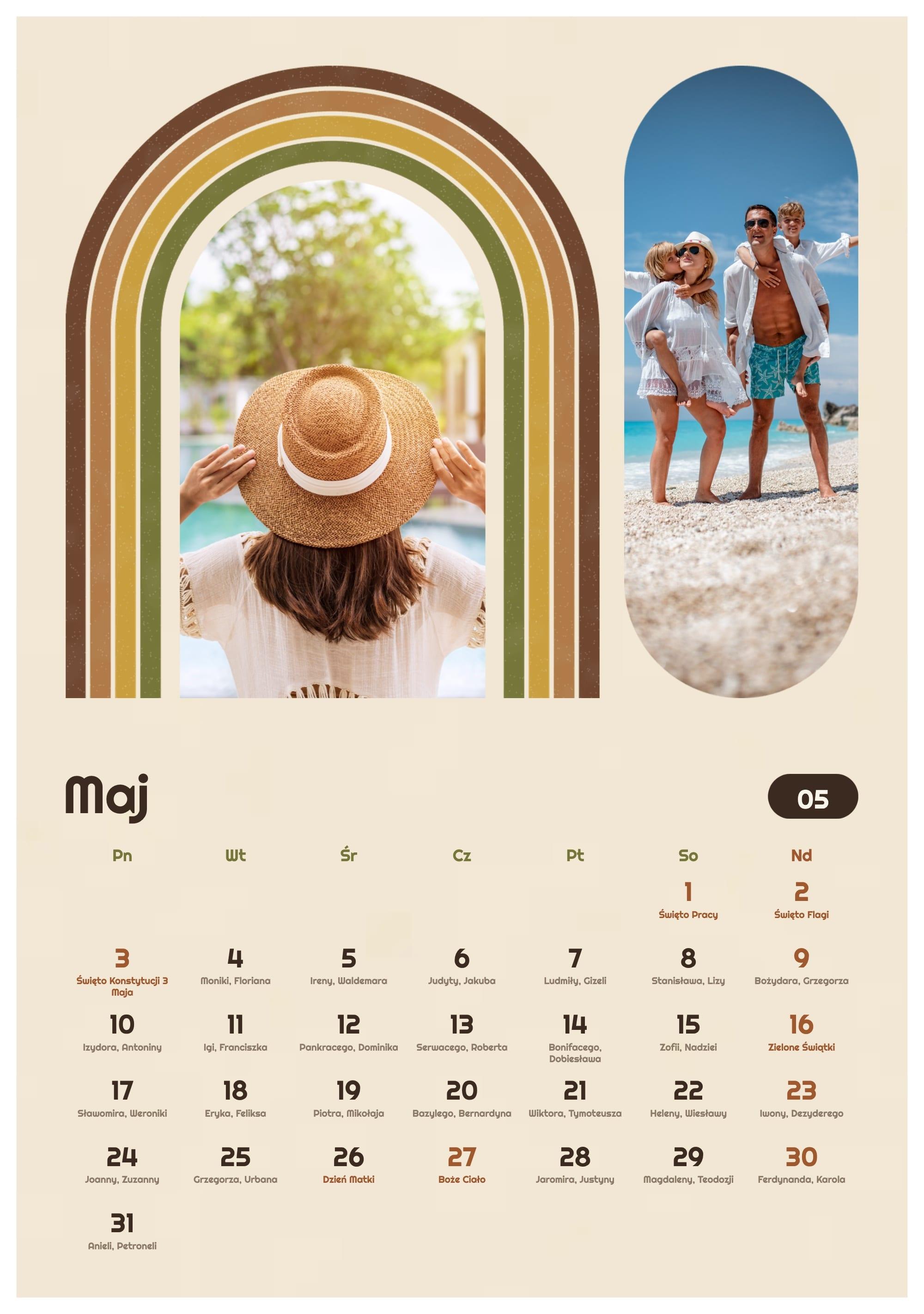 Photo calendar Seventies
