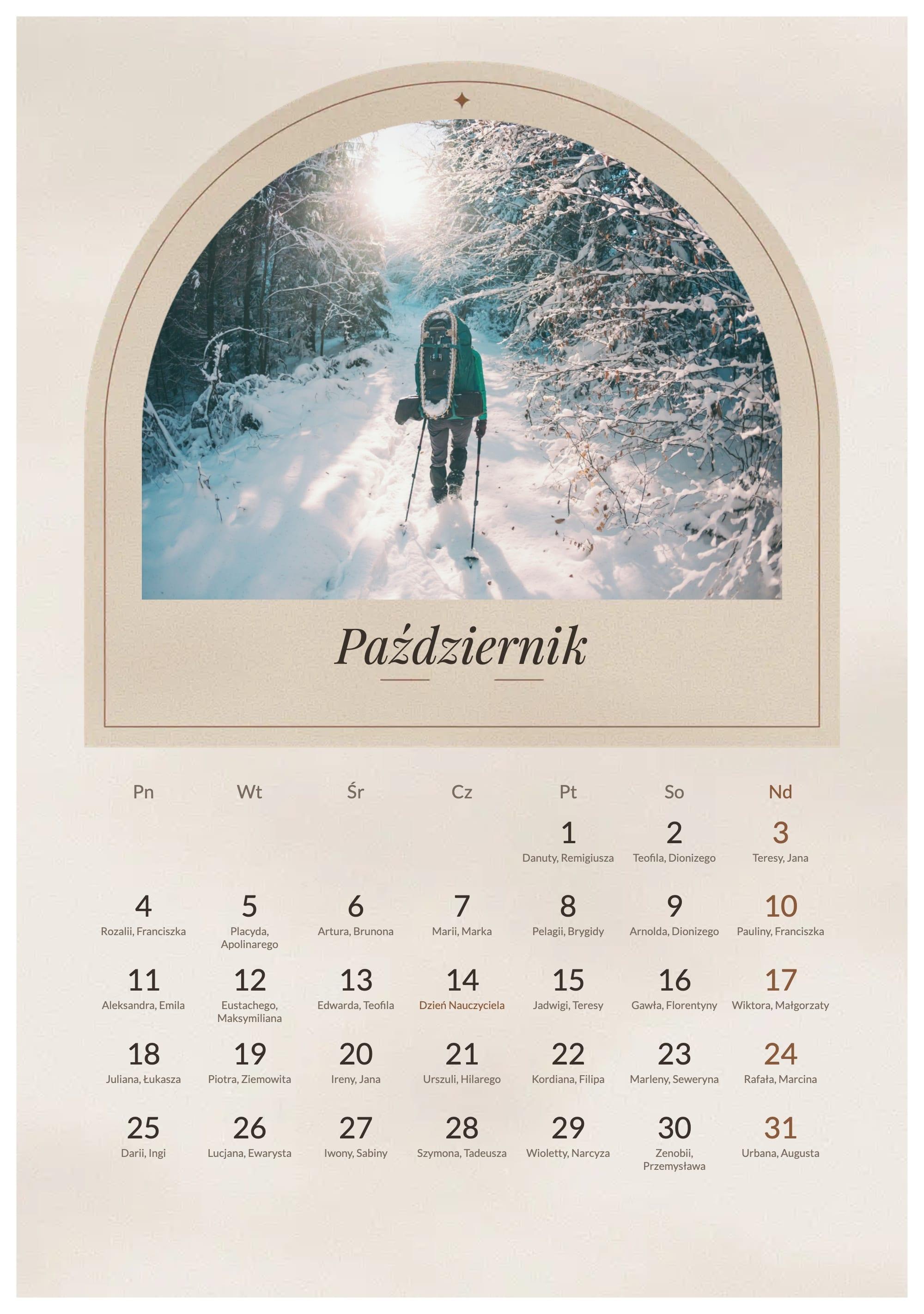 Photo calendar Arch