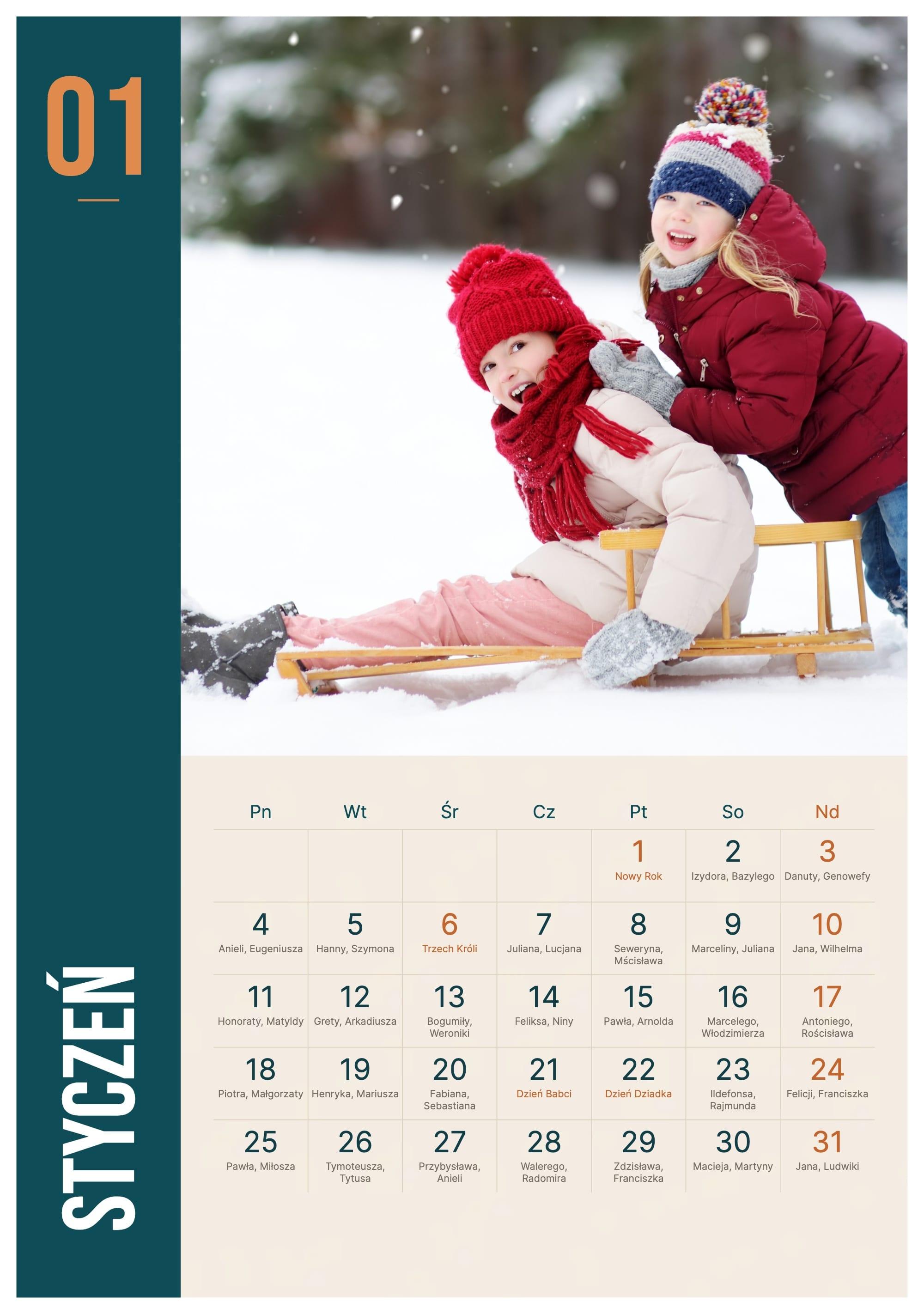 Photo calendar Side Panel