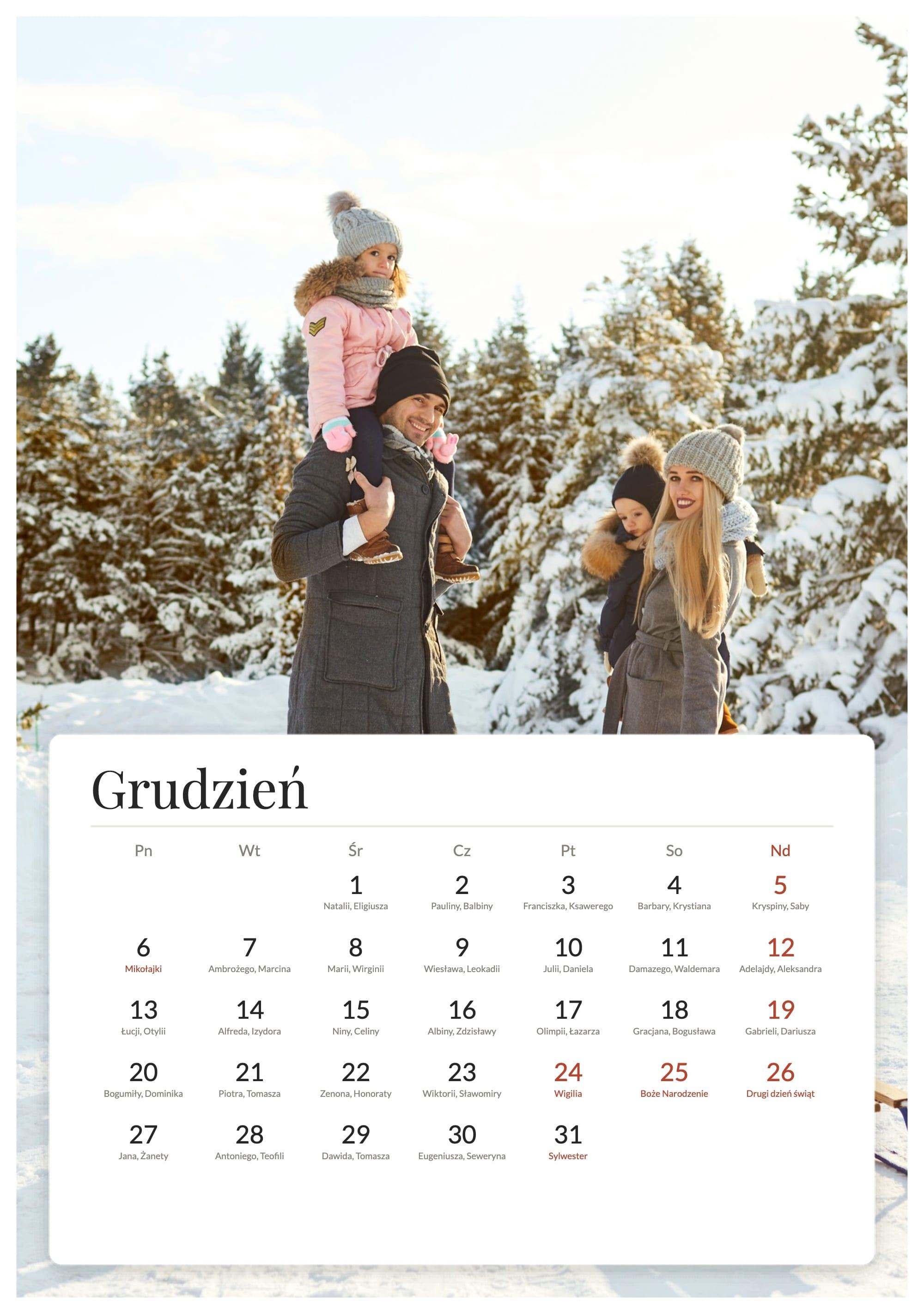 Photo calendar Full Frame