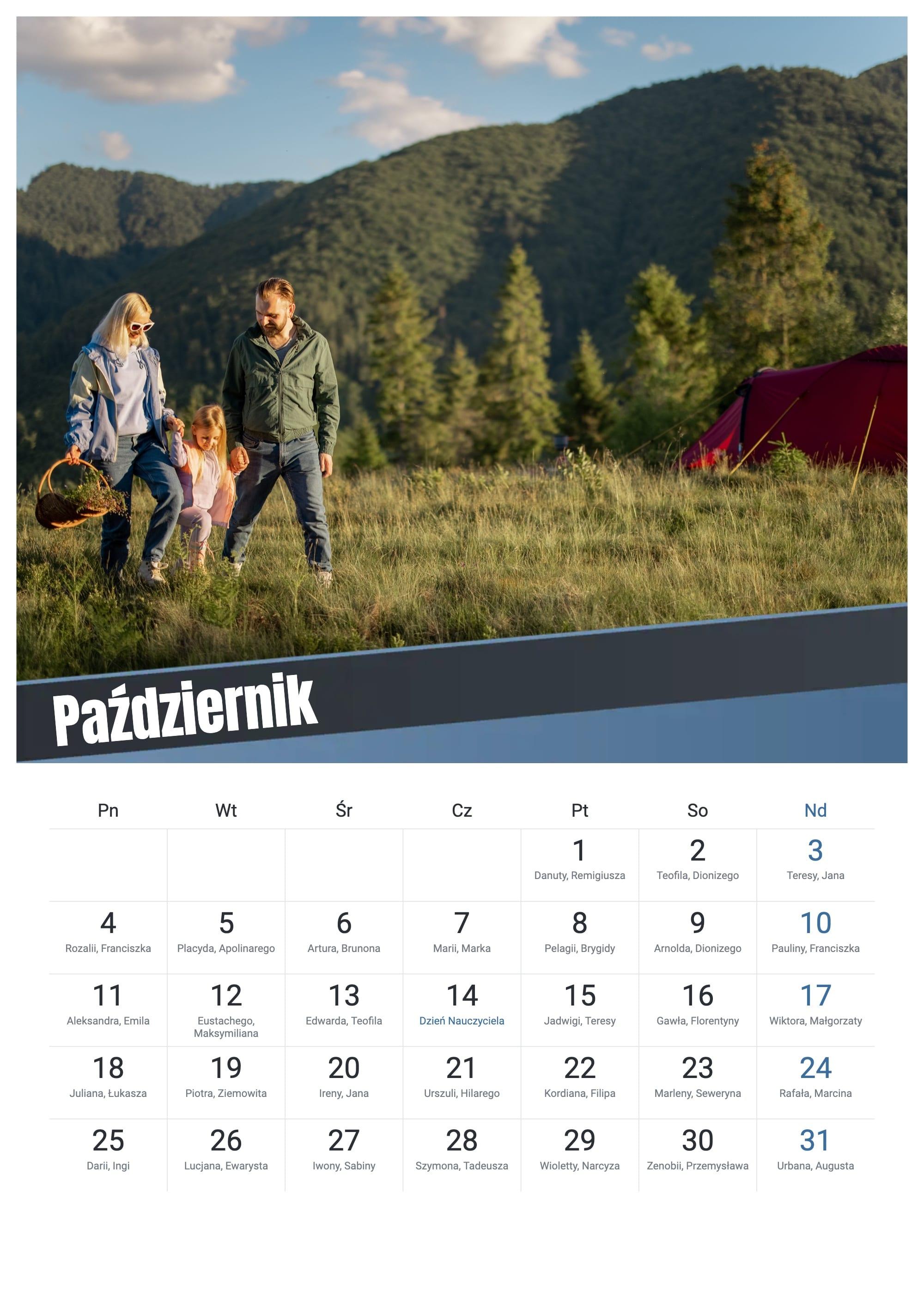 Photo calendar Diagonal