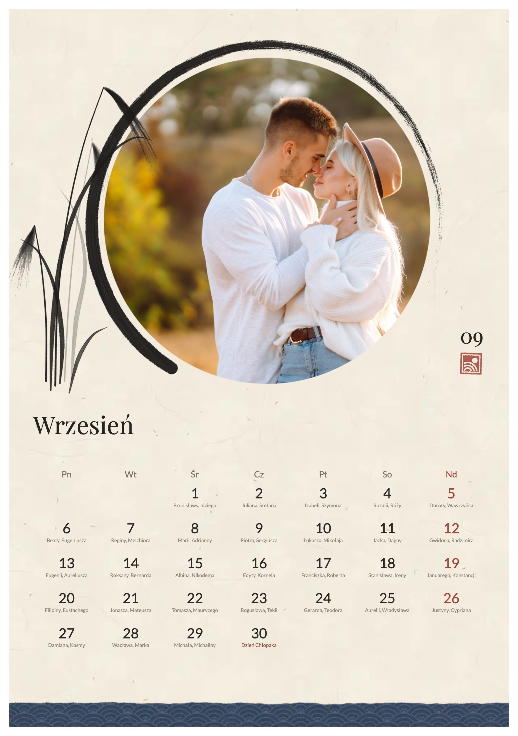 Photo calendar Washi
